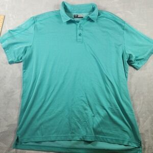 Callaway Mens Short Sleeve Golf Opti Dri Performance Polo Green Striped XL